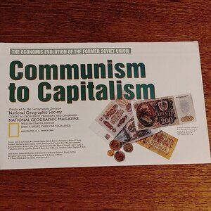 NATIONAL GEOGRAPHIC Communism to Capitalism Map of the Former Soviet Union 1993